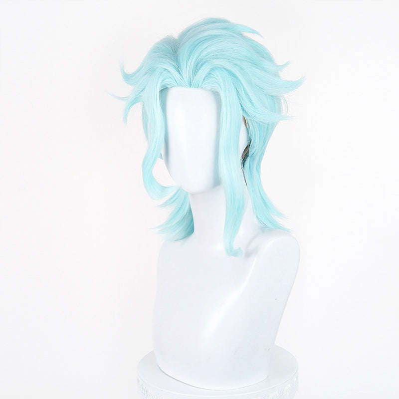 BoomCosplay Game Genshin Cosplay Dottore Custom Light Cyan 43cm Wig