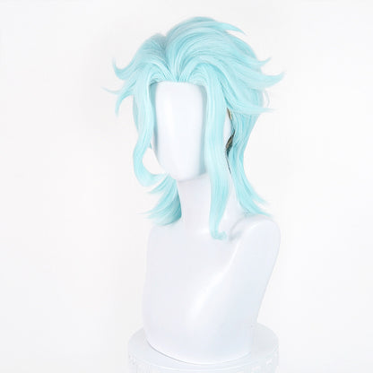 BoomCosplay Game Genshin Cosplay Dottore Custom Light Cyan 43cm Wig