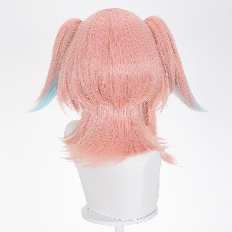 BoomCosplay Game Genshin Cosplay Linnea Ripe peach Blue 45cm Wig