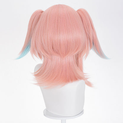 BoomCosplay Game Genshin Cosplay Linnea Ripe peach Blue 45cm Wig