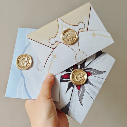 BoomCosplay Game Genshin Cosplay Marionette Sandrone Cup and Envelopes Accessory Prop