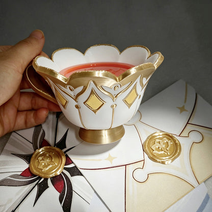 BoomCosplay Game Genshin Cosplay Marionette Sandrone Cup and Envelopes Accessory Prop