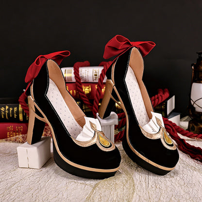 BoomCosplay Game HSR Cosplay Evanescia Schwarze Schuhe