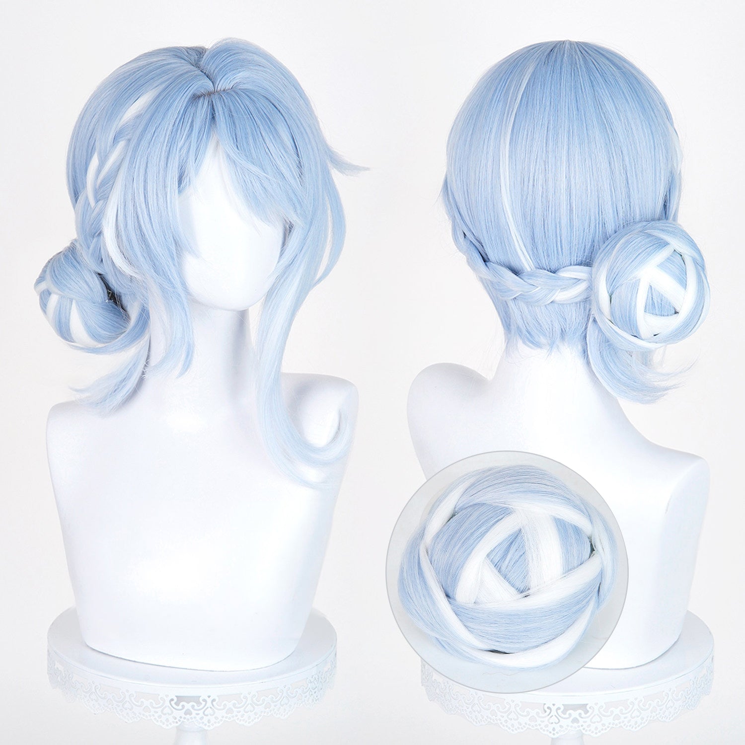 BoomCosplay Spiel Wuwa Cosplay Denia Pink Lila Blau 100cm Perücke
