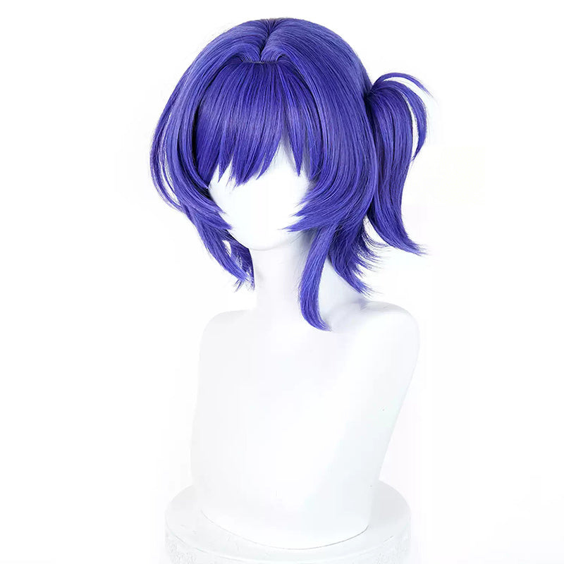 BoomCosplay Game Genshin Cosplay Prune Blue Purple 33cm Wig