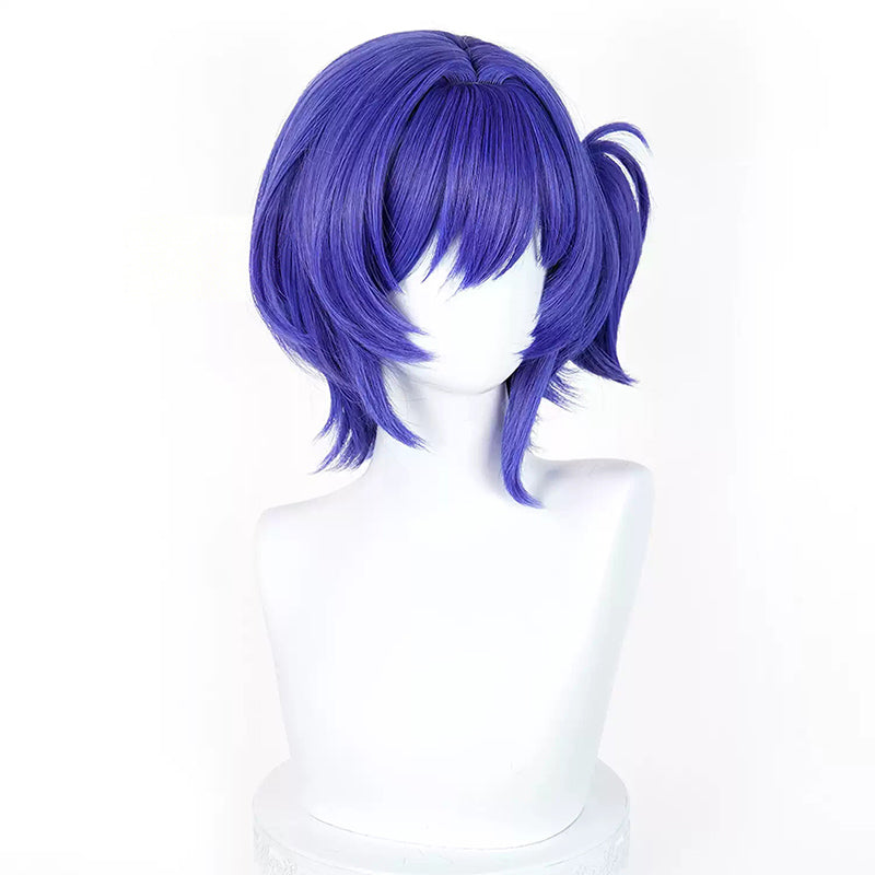 BoomCosplay Game Genshin Cosplay Prune Blue Purple 33cm Wig