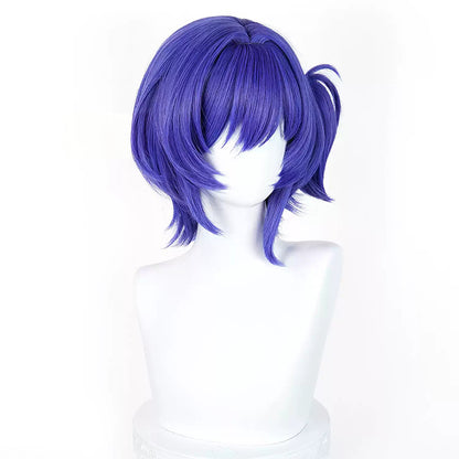 BoomCosplay Game Genshin Cosplay Prune Blue Purple 33cm Wig