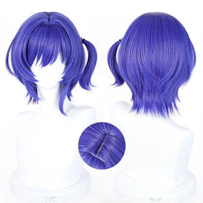 BoomCosplay Game Genshin Cosplay Prune Blue Purple 33cm Wig