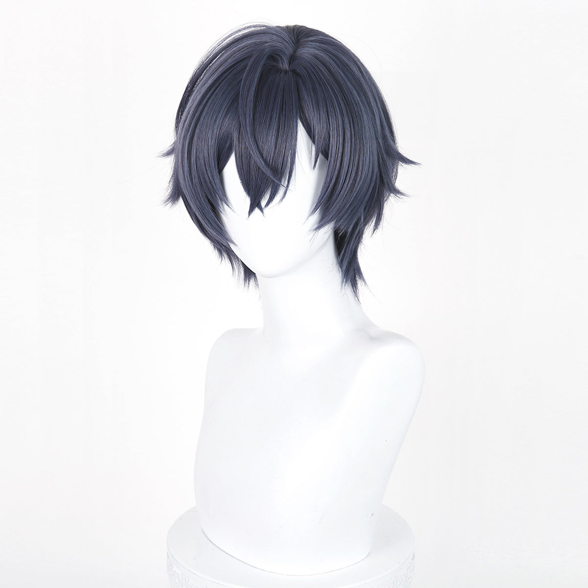 BoomCosplay Game Genshin Cosplay Valeriy Deep Blue Gray 33cm Wig
