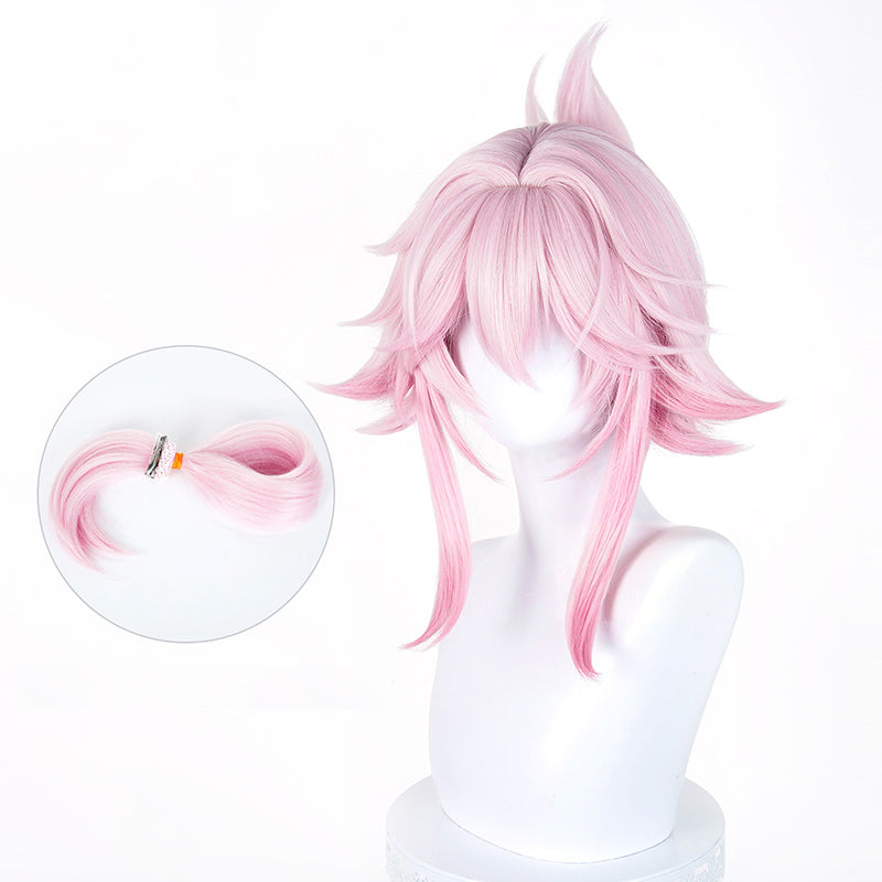 BoomCosplay Game HSR Cosplay Evanescia Wig 40cm Pink Wig