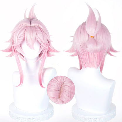 BoomCosplay Game HSR Cosplay Evanescia Wig 40cm Pink Wig