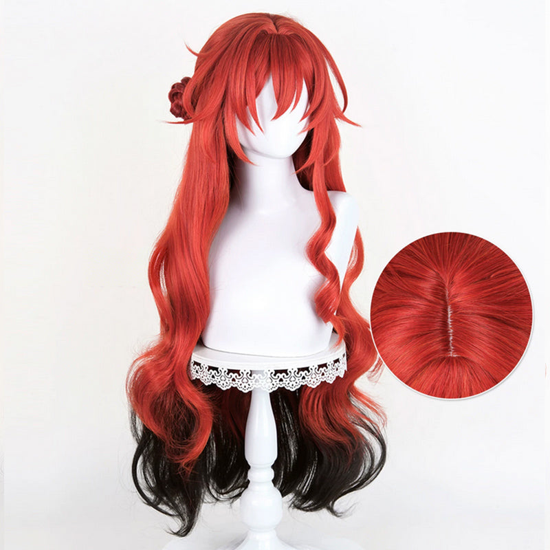 BoomCosplay Spiel Wuwa Cosplay Denia Pink Lila Blau 100cm Perücke