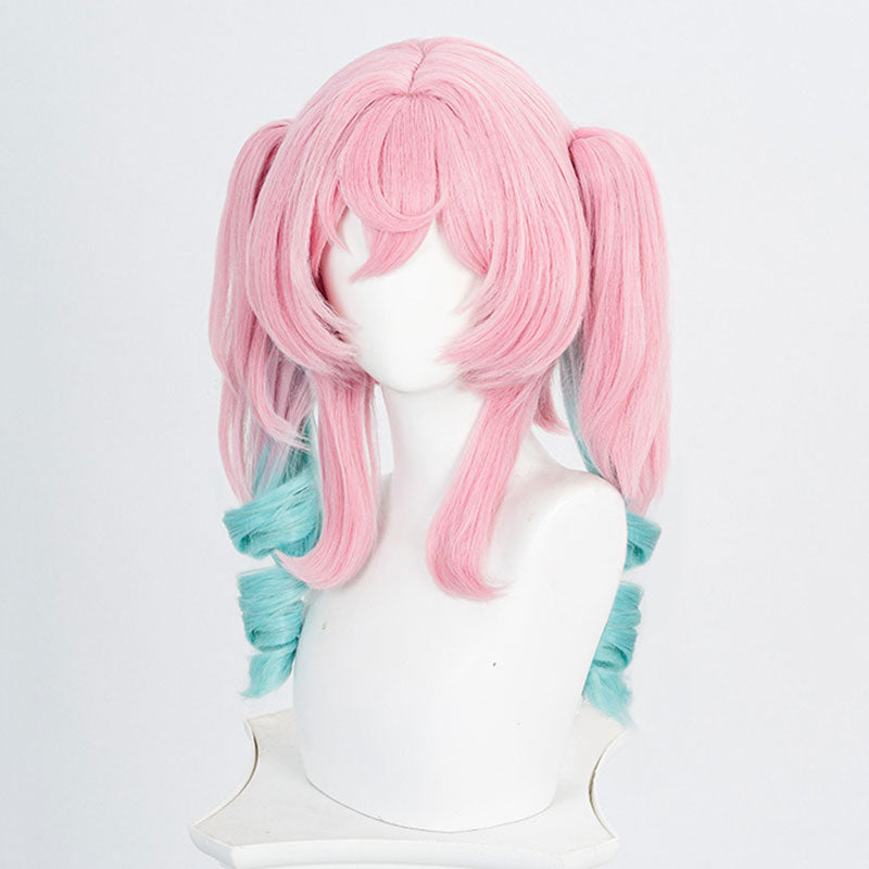 BoomCosplay Game HSR Cosplay Hyacine Pink Green Gradient 42cm Wig