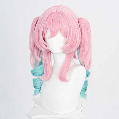 BoomCosplay Game HSR Cosplay Hyacine Pink Green Gradient 42cm Wig