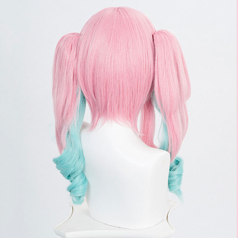 BoomCosplay Game HSR Cosplay Hyacine Pink Green Gradient 42cm Wig