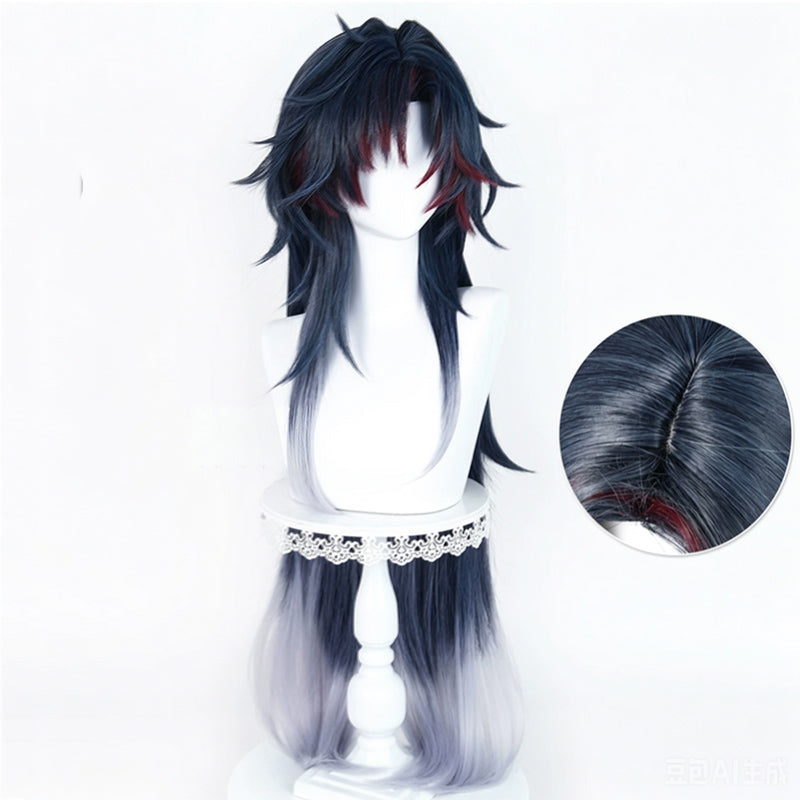 BoomCosplay Spiel Wuwa Cosplay Denia Pink Lila Blau 100cm Perücke
