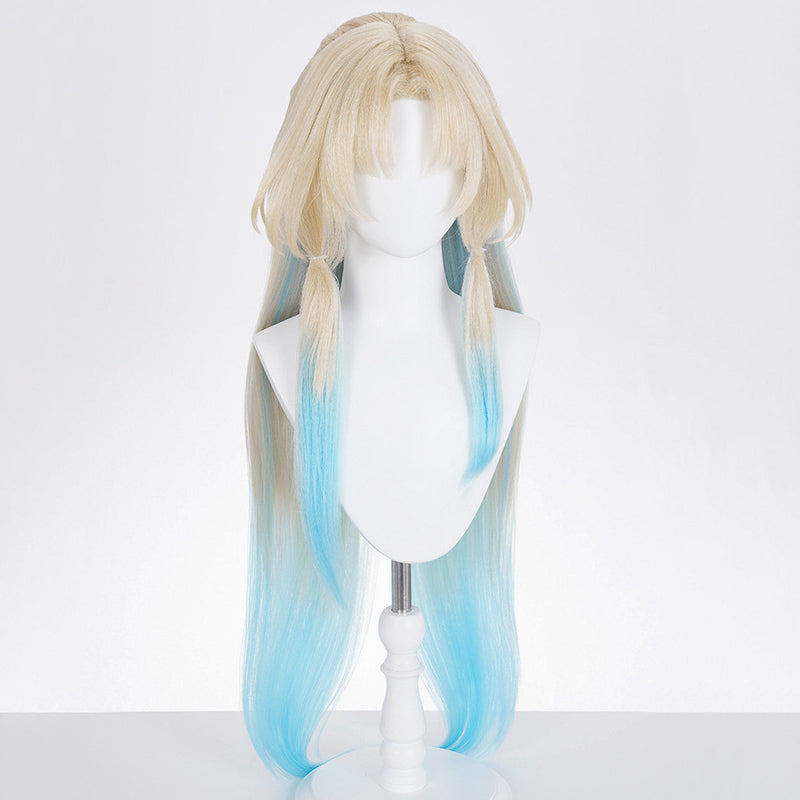 BoomCosplay Game HSR Cosplay Pearl Light Golden Blue 100cm Wig