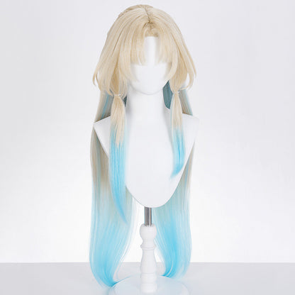 BoomCosplay Game HSR Cosplay Pearl Light Golden Blue 100cm Wig