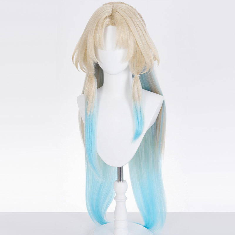 BoomCosplay Game HSR Cosplay Pearl Light Golden Blue 100cm Wig