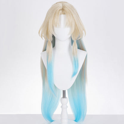 BoomCosplay Game HSR Cosplay Pearl Light Golden Blue 100cm Wig