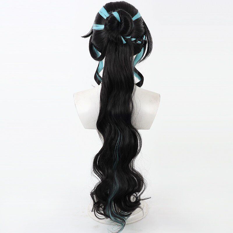 BoomCosplay Spiel Wuwa Cosplay Denia Pink Lila Blau 100cm Perücke
