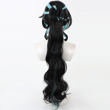 BoomCosplay Spiel Wuwa Cosplay Denia Pink Lila Blau 100cm Perücke