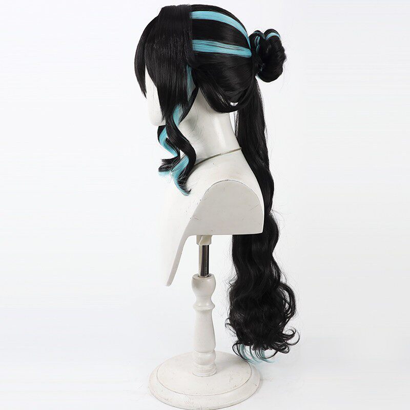 BoomCosplay Spiel Wuwa Cosplay Denia Pink Lila Blau 100cm Perücke
