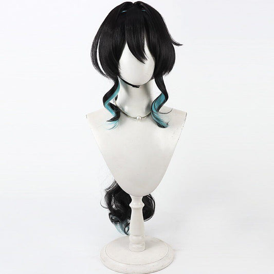 BoomCosplay Game HSR Cosplay Ruan Mei Plumblossom Letter Black Blue 100cm Wig