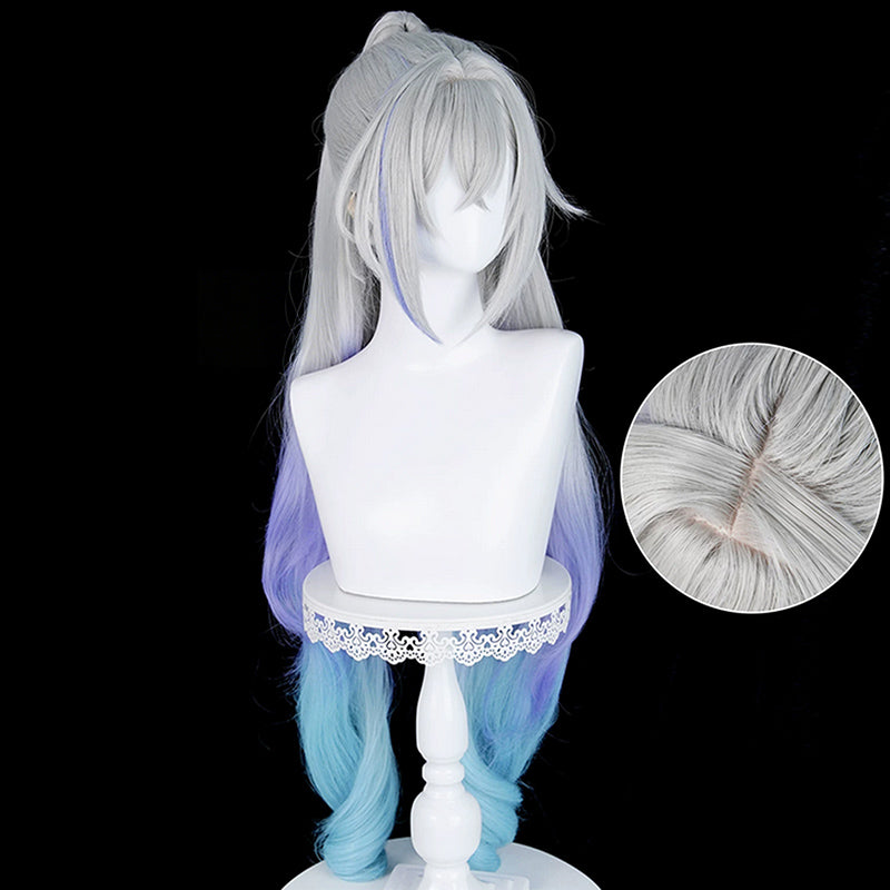 BoomCosplay Game HSR Cosplay Silver Wolf LV.999 Gradient Color 100cm Wig