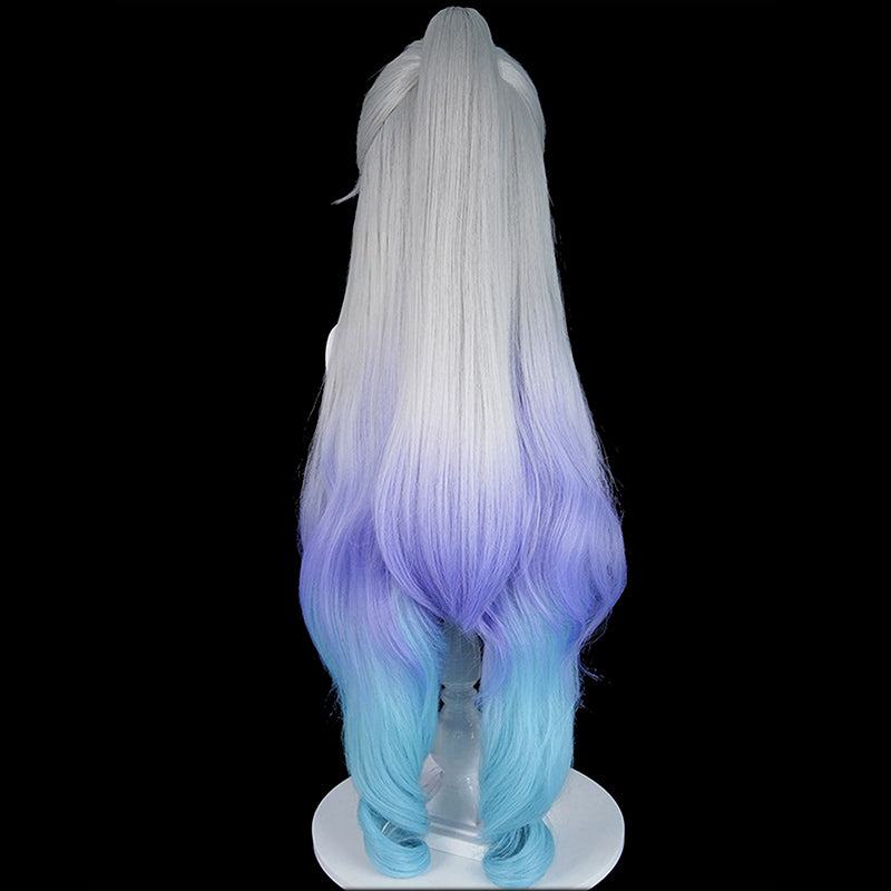 BoomCosplay Game HSR Cosplay Silver Wolf LV.999 Gradient Color 100cm Wig