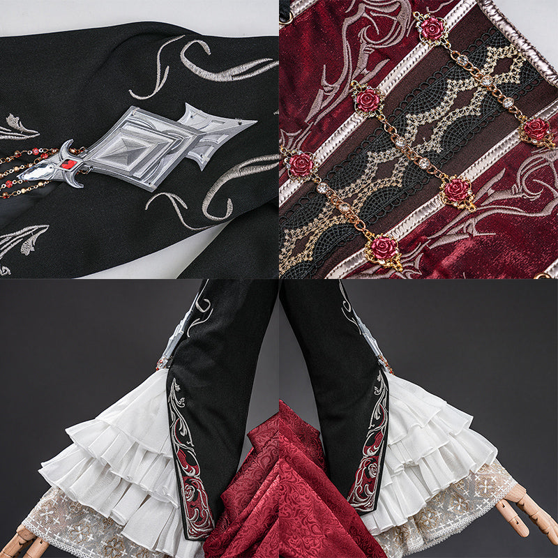 BoomCosplay Game Love and Deepspace Cosplay Female Protagonist Player MC Silverwing Fiend Bloodmoon Soulpact Costume