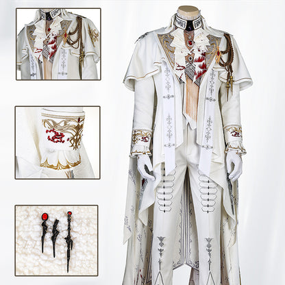 BoomCosplay Game Love and Deepspace Cosplay Sylus Silver Winged Demon Costume