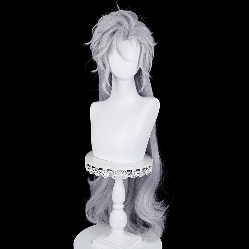 BoomCosplay Game Love and Deepspace Cosplay Sylus Silver Winged Demon Gray 90cm Wig
