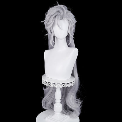 BoomCosplay Game Love and Deepspace Cosplay Sylus Silver Winged Demon Gray 90cm Wig
