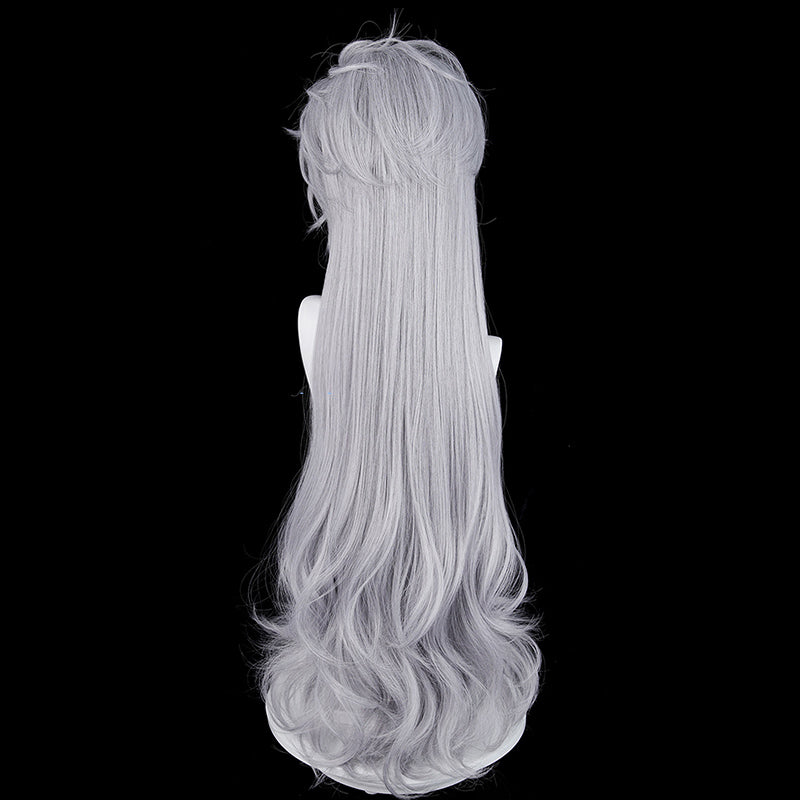BoomCosplay Game Love and Deepspace Cosplay Sylus Silver Winged Demon Gray 90cm Wig