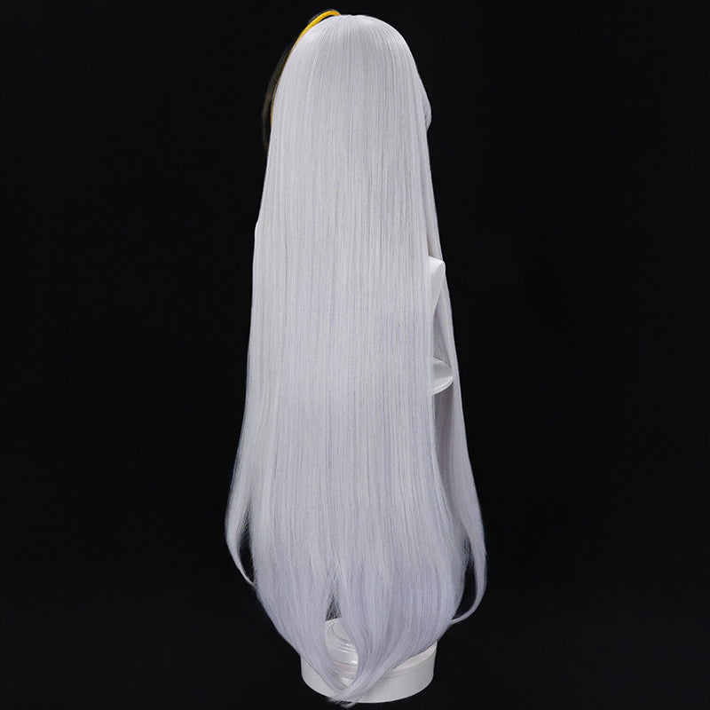 BoomCosplay Game NTE Cosplay Hathor Light Purple Gray Gradient Black Yellow 100cm Wig