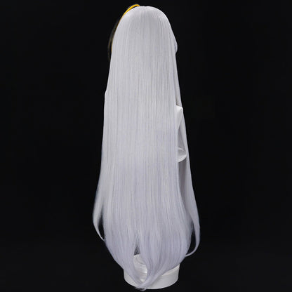 BoomCosplay Game NTE Cosplay Hathor Light Purple Gray Gradient Black Yellow 100cm Wig