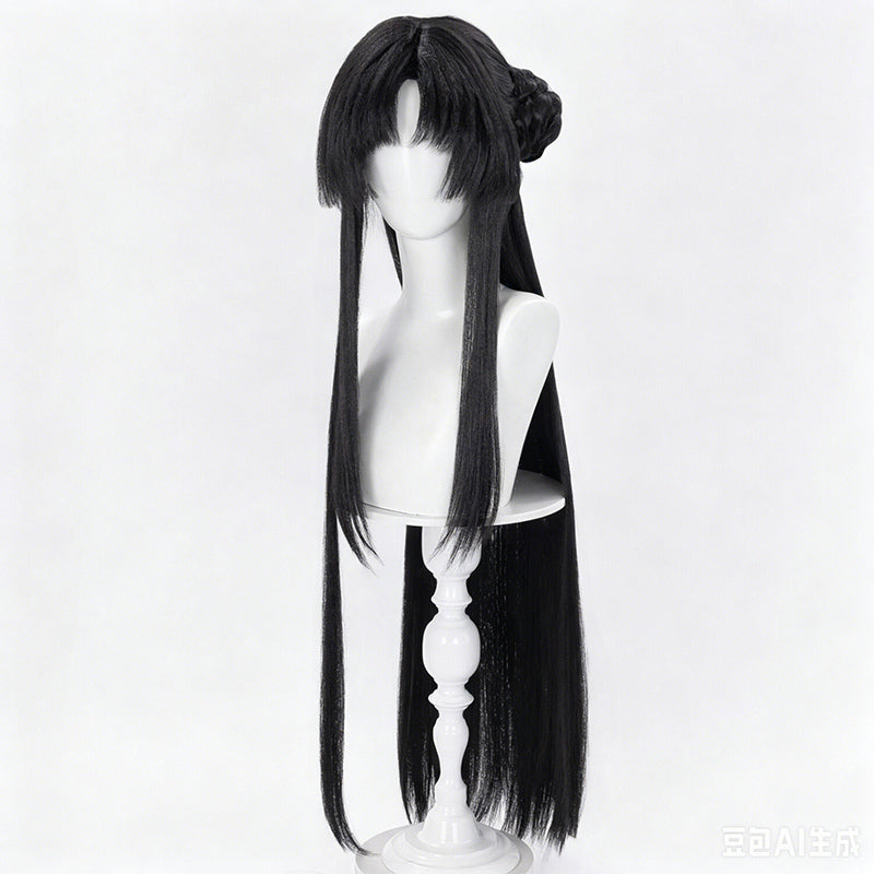 BoomCosplay Game NTE Cosplay Hotori Duino Elegy Black 100cm Wig