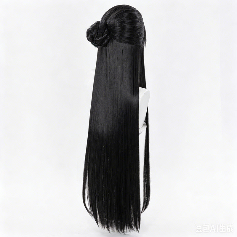 BoomCosplay Game NTE Cosplay Hotori Duino Elegy Black 100cm Wig