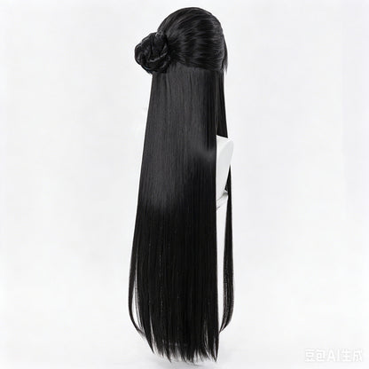 BoomCosplay Game NTE Cosplay Hotori Duino Elegy Black 100cm Wig