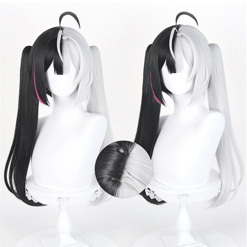 BoomCosplay Game NTE Cosplay Lacrimosa Black Silver White 58cm Wig