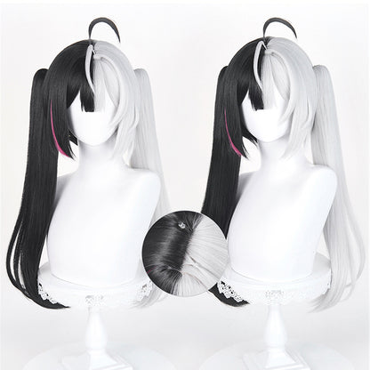 BoomCosplay Game NTE Cosplay Lacrimosa Black Silver White 58cm Wig