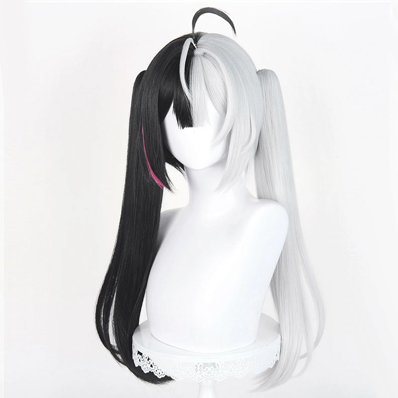 BoomCosplay Game NTE Cosplay Lacrimosa Black Silver White 58cm Wig