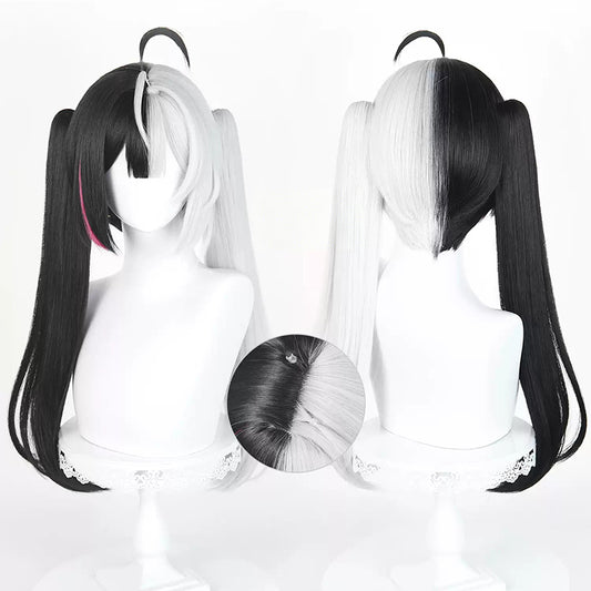 BoomCosplay Game NTE Cosplay Lacrimosa Black Silver White 58cm Wig