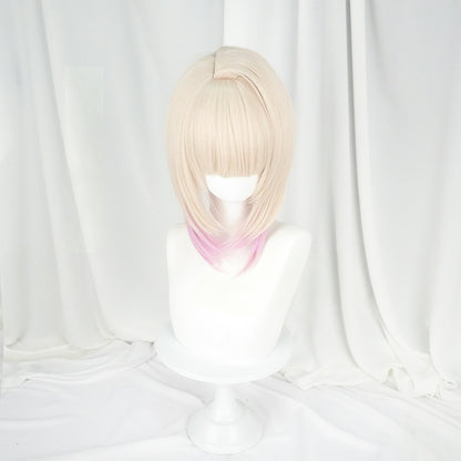 BoomCosplay Game Streamer Girl Cosplay Light Golden Pink Purple 40cm Wig