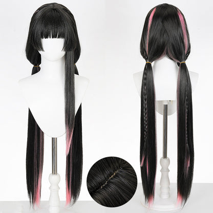 BoomCosplay Spiel Wuwa Cosplay Denia Pink Lila Blau 100cm Perücke