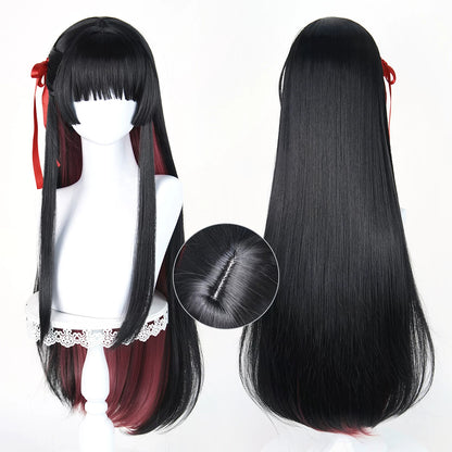 BoomCosplay Spiel Wuwa Cosplay Denia Pink Lila Blau 100cm Perücke