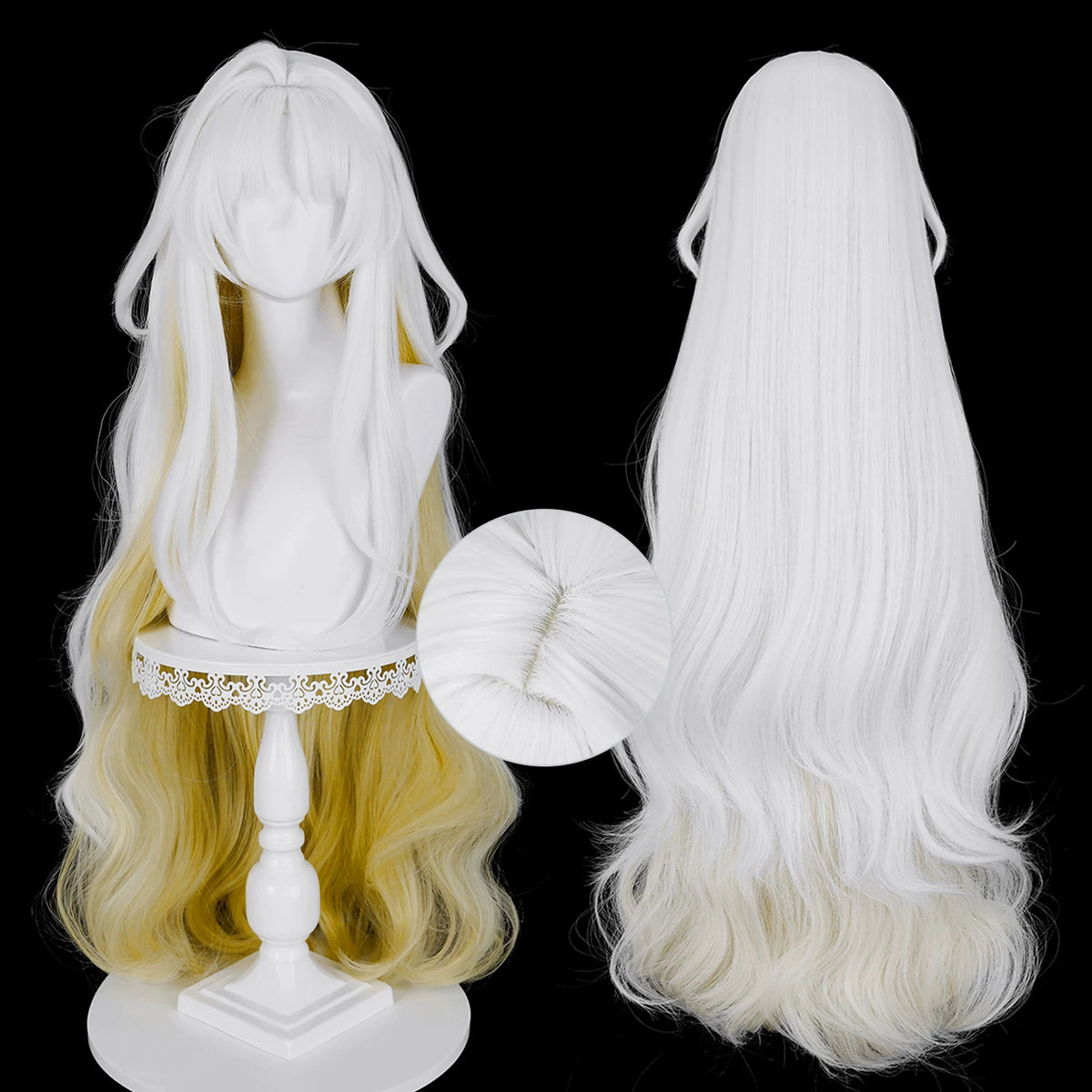 BoomCosplay Spiel Wuwa Cosplay Denia Pink Lila Blau 100cm Perücke