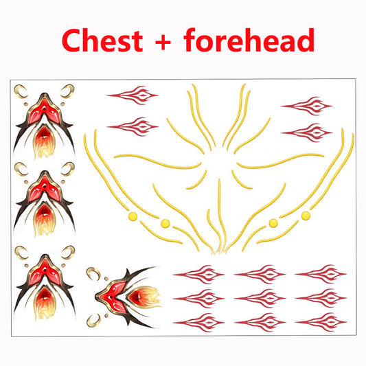BoomCosplay Game WuWa Cosplay Hsin Second Form Temporary Tattoo Accessory Prop
