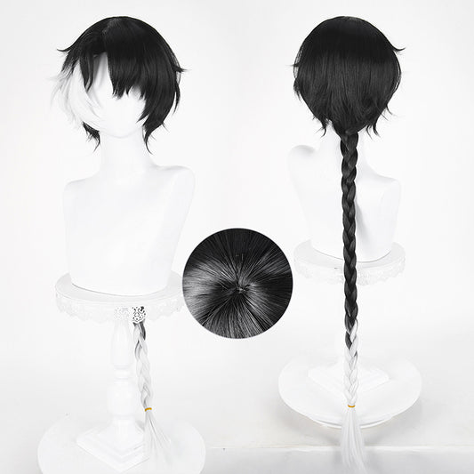 BoomCosplay Game WuWa Cosplay Jingran Black White 100cm Wig